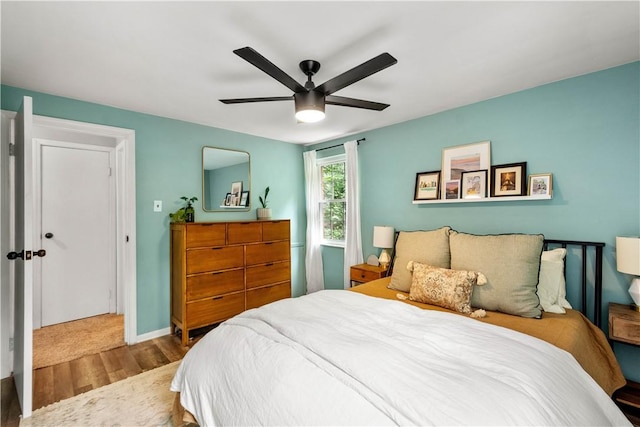 828 Oranmore St, Stanton Heights, PA 15201 - bedroom with wood finished floors and ceiling fan