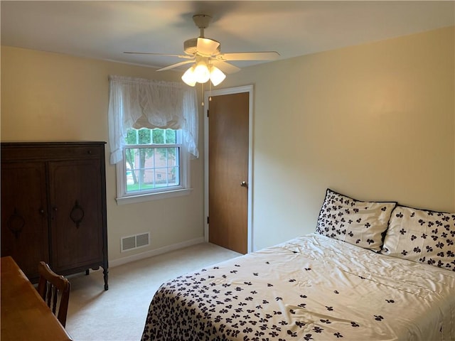 107 Fenwick Dr, Ross Twp, PA 15237 - bedroom with light carpet and ceiling fan