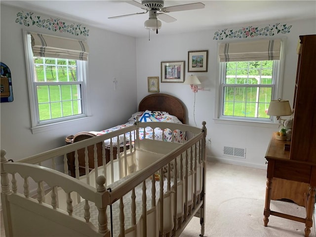 107 Fenwick Dr, Ross Twp, PA 15237 - bedroom featuring carpet floors and ceiling fan