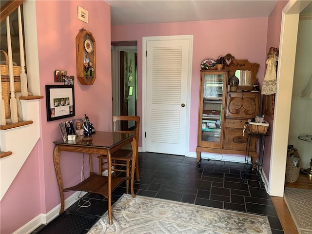 107 Fenwick Dr, Ross Twp, PA 15237 - entryway featuring stone finish floors and baseboards