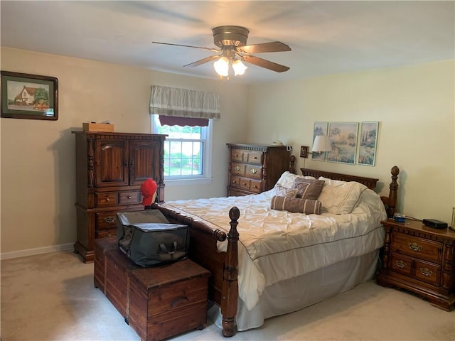 107 Fenwick Dr, Ross Twp, PA 15237 - bedroom with light colored carpet and a ceiling fan