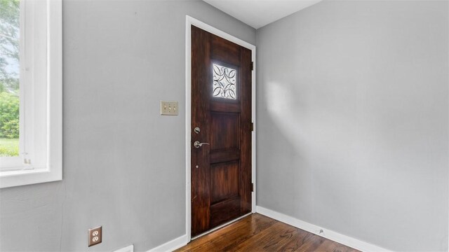 108 Tanglewood Dr, Middlesex Twp, PA 16059 - entryway featuring dark wood-style flooring and healthy amount of natural light