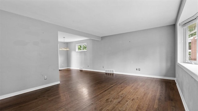 108 Tanglewood Dr, Middlesex Twp, PA 16059 - unfurnished room featuring dark wood-style floors and baseboards