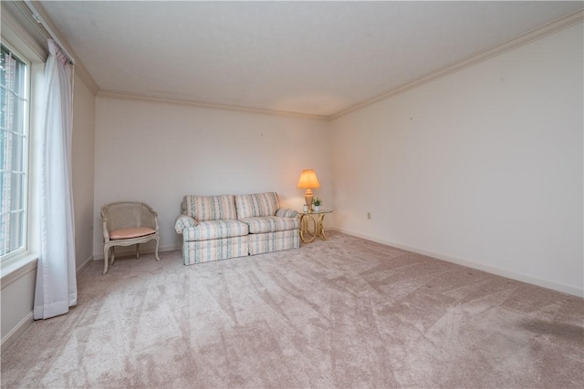 221 William Dr, North Strabane, PA 15317 - sitting room featuring healthy amount of natural light, carpet flooring, and crown molding