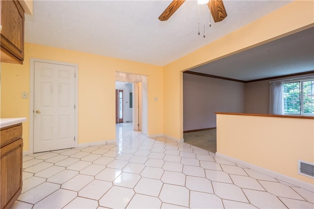 221 William Dr, North Strabane, PA 15317 - spare room featuring a ceiling fan and light floors
