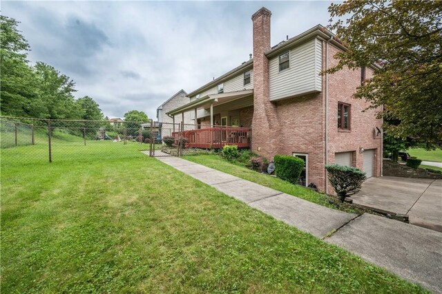 221 William Dr, North Strabane, PA 15317 - view of yard with concrete driveway and a garage