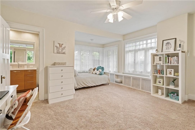 1463 Beechwood Blvd, Squirrel Hill, PA 15217 - bedroom featuring multiple windows, carpet, and ceiling fan