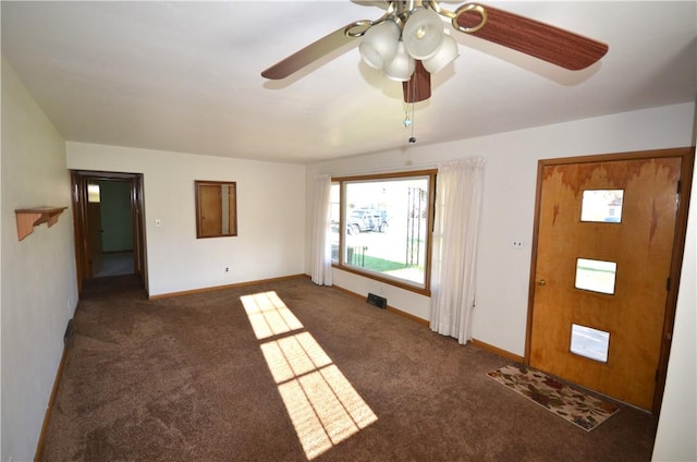 123 Jackson St, Harmony Boro But, PA 16037 - carpeted foyer entrance with ceiling fan and baseboards