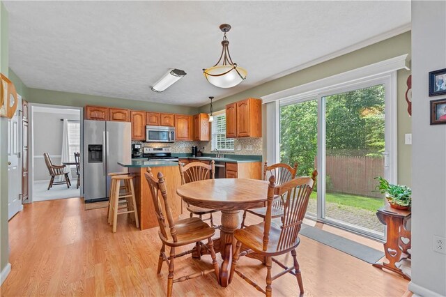 6032 Hawthorn Dr, Moon/Crescent Twp, PA 15108 - dining area with light wood-style flooring