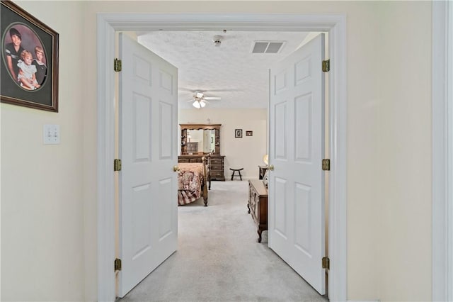 6032 Hawthorn Dr, Moon/Crescent Twp, PA 15108 - hall featuring light colored carpet and a textured ceiling
