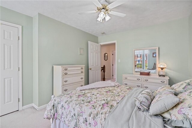 6032 Hawthorn Dr, Moon/Crescent Twp, PA 15108 - bedroom featuring light carpet and a ceiling fan