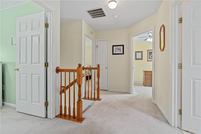 6032 Hawthorn Dr, Moon/Crescent Twp, PA 15108 - hallway with an upstairs landing and carpet floors