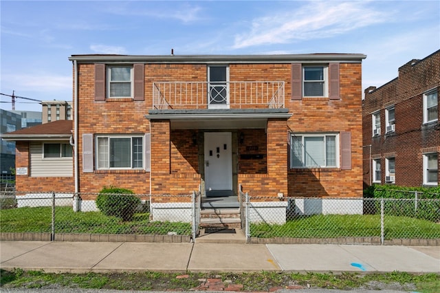 229 Halket Pl, Oakland, PA 15213 - view of front of house with brick siding and a fenced front yard