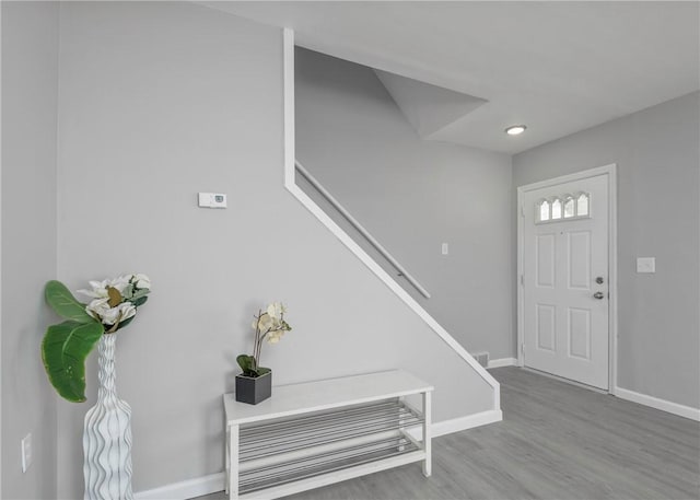 1709 Main St, Aliquippa, PA 15001 - foyer entrance with wood finished floors and stairs