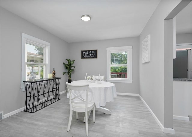 1709 Main St, Aliquippa, PA 15001 - dining space featuring light wood-style floors and baseboards