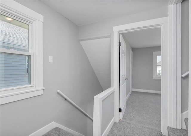 1709 Main St, Aliquippa, PA 15001 - hallway with an upstairs landing and carpet floors