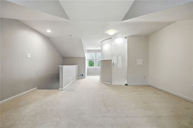 1606 Merriman Ct, South Side, PA 15203 - bonus room with vaulted ceiling, light colored carpet, and recessed lighting