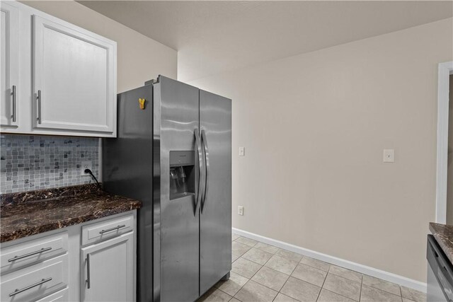 2960 Brevard Ave, Brentwood, PA 15227 - kitchen with appliances with stainless steel finishes, tasteful backsplash, light tile patterned floors, and white cabinetry