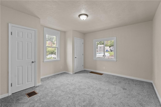 2960 Brevard Ave, Brentwood, PA 15227 - unfurnished bedroom with carpet, a textured ceiling, and multiple windows