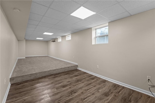 2960 Brevard Ave, Brentwood, PA 15227 - basement featuring wood finished floors and a paneled ceiling