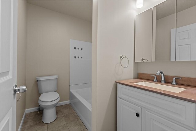 2960 Brevard Ave, Brentwood, PA 15227 - bathroom featuring vanity, a bath, and tile patterned flooring