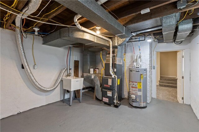 2960 Brevard Ave, Brentwood, PA 15227 - unfinished below grade area with water heater and heating unit