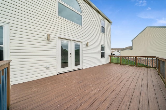 11 Sunset Ct, Cranberry Twp, PA 16066 - wooden deck with french doors