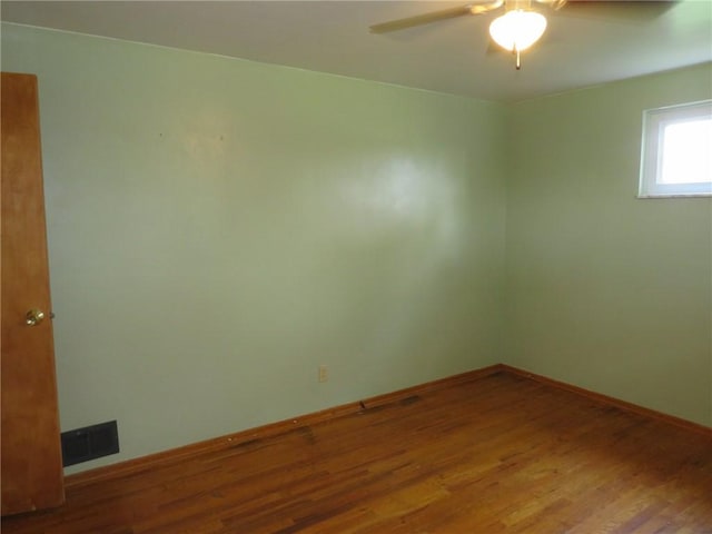 1332 Oakridge Rd, South Fayette, PA 15057 - empty room with ceiling fan and wood finished floors