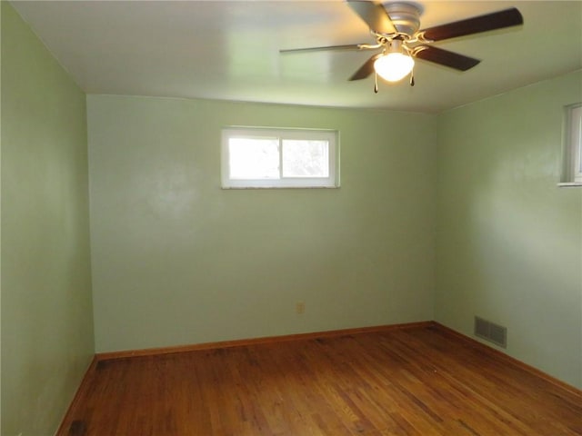 1332 Oakridge Rd, South Fayette, PA 15057 - spare room featuring wood finished floors and ceiling fan