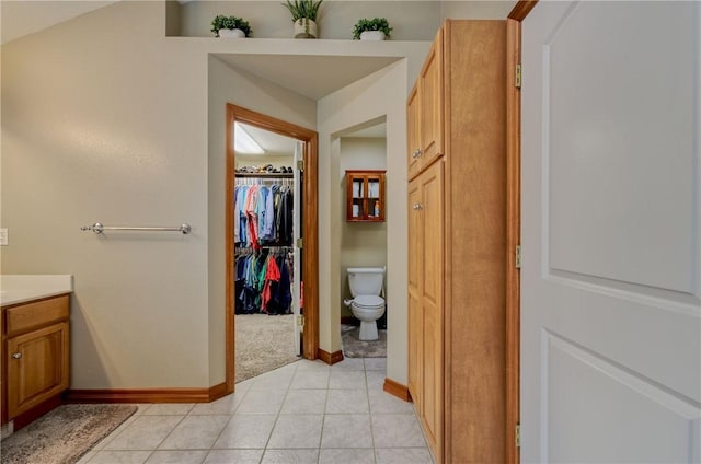 1603 Lori Ln, Hermitage, PA 16148 - bathroom featuring vanity, tile patterned flooring, and a spacious closet