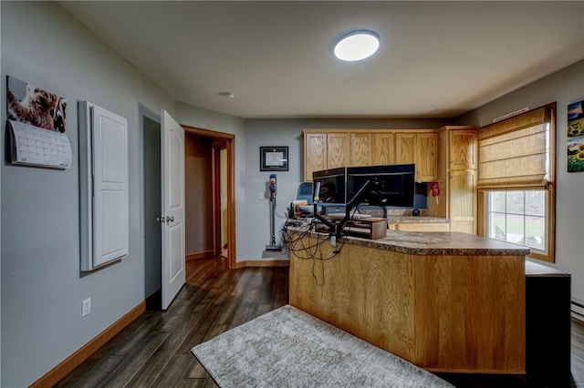 1603 Lori Ln, Hermitage, PA 16148 - kitchen with dark wood-type flooring and dark countertops