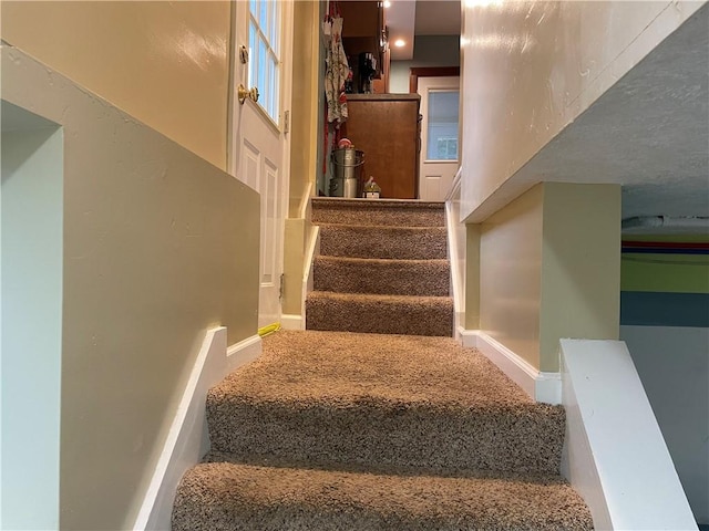 2568 Mercer St, Sandy Lake Boro, PA 16145 - stairway with baseboards