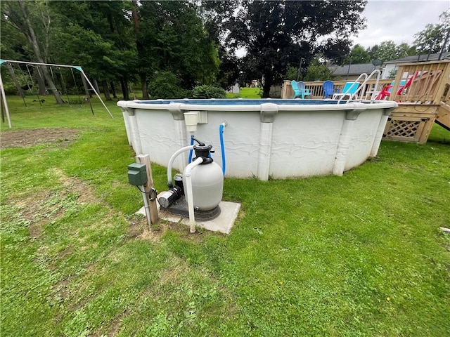 2568 Mercer St, Sandy Lake Boro, PA 16145 - exterior view of pump and a pool