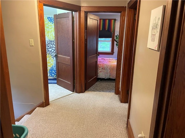 2568 Mercer St, Sandy Lake Boro, PA 16145 - hallway featuring light colored carpet and baseboards