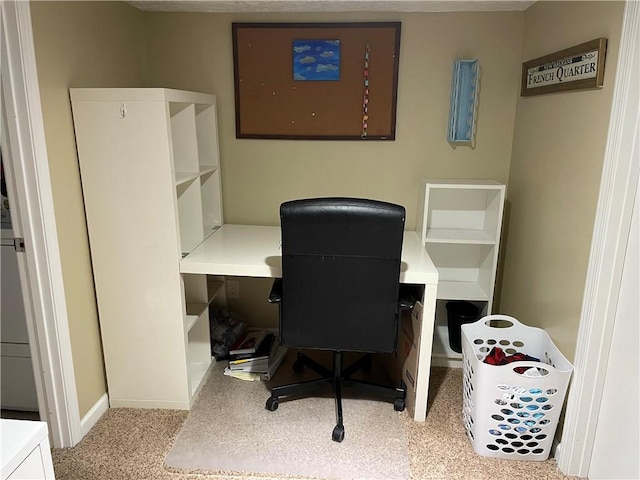 2568 Mercer St, Sandy Lake Boro, PA 16145 - home office featuring baseboards and carpet flooring