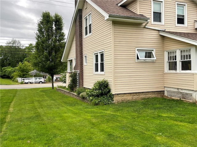 2568 Mercer St, Sandy Lake Boro, PA 16145 - view of property exterior featuring a lawn and roof with shingles