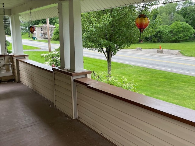 2568 Mercer St, Sandy Lake Boro, PA 16145 - covered porch with a lawn