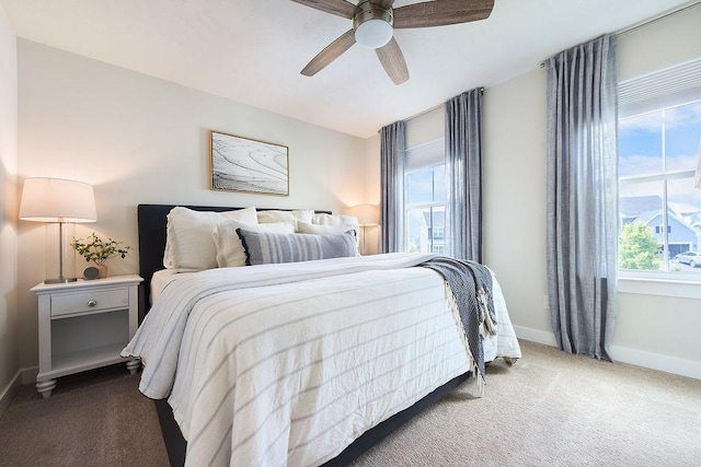 622 Burberry Blvd, Lehigh Twp, PA 16063 - bedroom with carpet floors, multiple windows, and a ceiling fan