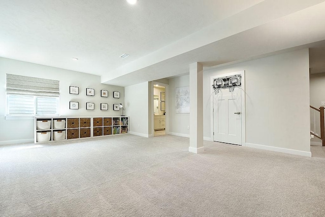 622 Burberry Blvd, Lehigh Twp, PA 16063 - unfurnished living room featuring light colored carpet and baseboards