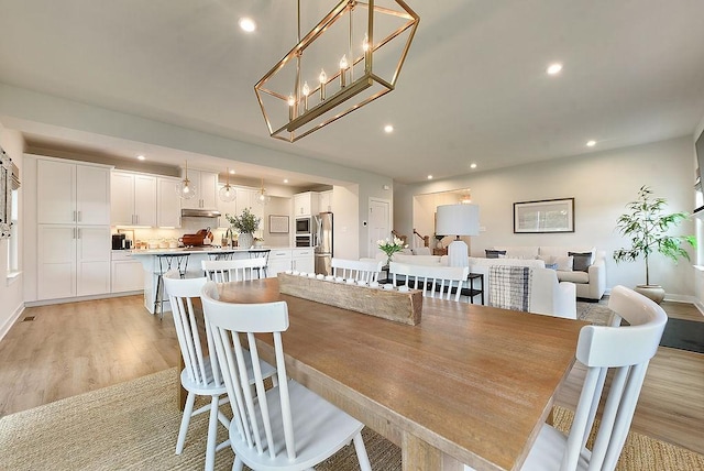 622 Burberry Blvd, Lehigh Twp, PA 16063 - dining area with light wood-style flooring and recessed lighting