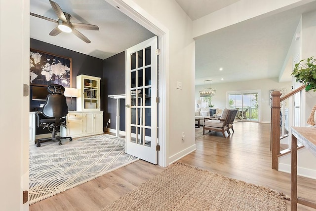 622 Burberry Blvd, Lehigh Twp, PA 16063 - office featuring wood finished floors and a ceiling fan