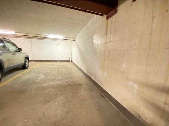 446 Hoodridge Dr Unit 210, Castle Shannon, PA 15234 - parking garage with concrete block wall