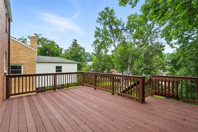 717 Kewanna Ave, Mt Lebanon, PA 15234 - wooden terrace featuring view of scattered trees