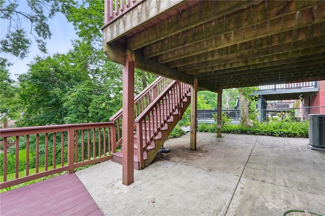 717 Kewanna Ave, Mt Lebanon, PA 15234 - wooden terrace featuring a patio and stairs