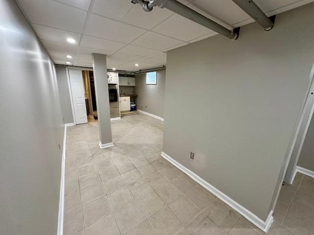 111 Race St, Regent Square, PA 15218 - below grade area featuring light tile patterned flooring and recessed lighting