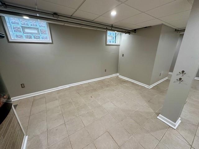 111 Race St, Regent Square, PA 15218 - below grade area with a paneled ceiling