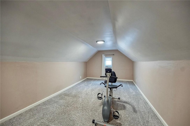 725 Dunster St, Brookline, PA 15226 - workout area with lofted ceiling and carpet