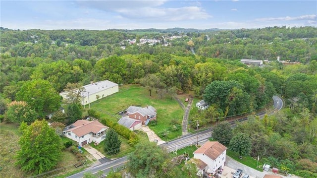 1920 Renton Rd, Plum Boro, PA 15239 - aerial view of property and surrounding area with a forest