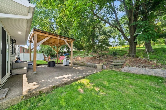 425 Sandy Dr, Shaler, PA 15116 - view of green lawn featuring a patio area