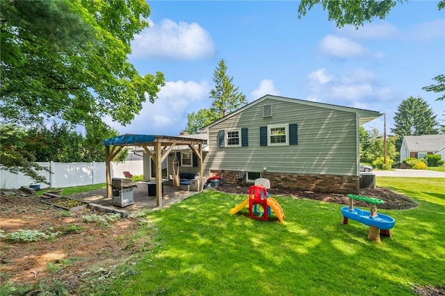 425 Sandy Dr, Shaler, PA 15116 - rear view of property featuring a pergola and a patio